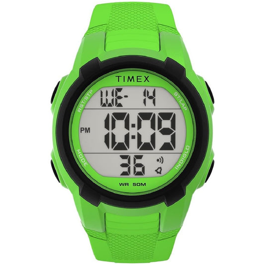 Timex Ironman T100 Lime Green 50m Unisex Digital Sports Watch TW5M62800