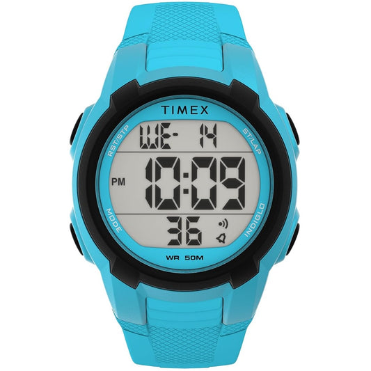 Timex Ironman T100 Light Blue 50m Unisex Digital Sports Watch TW5M62900