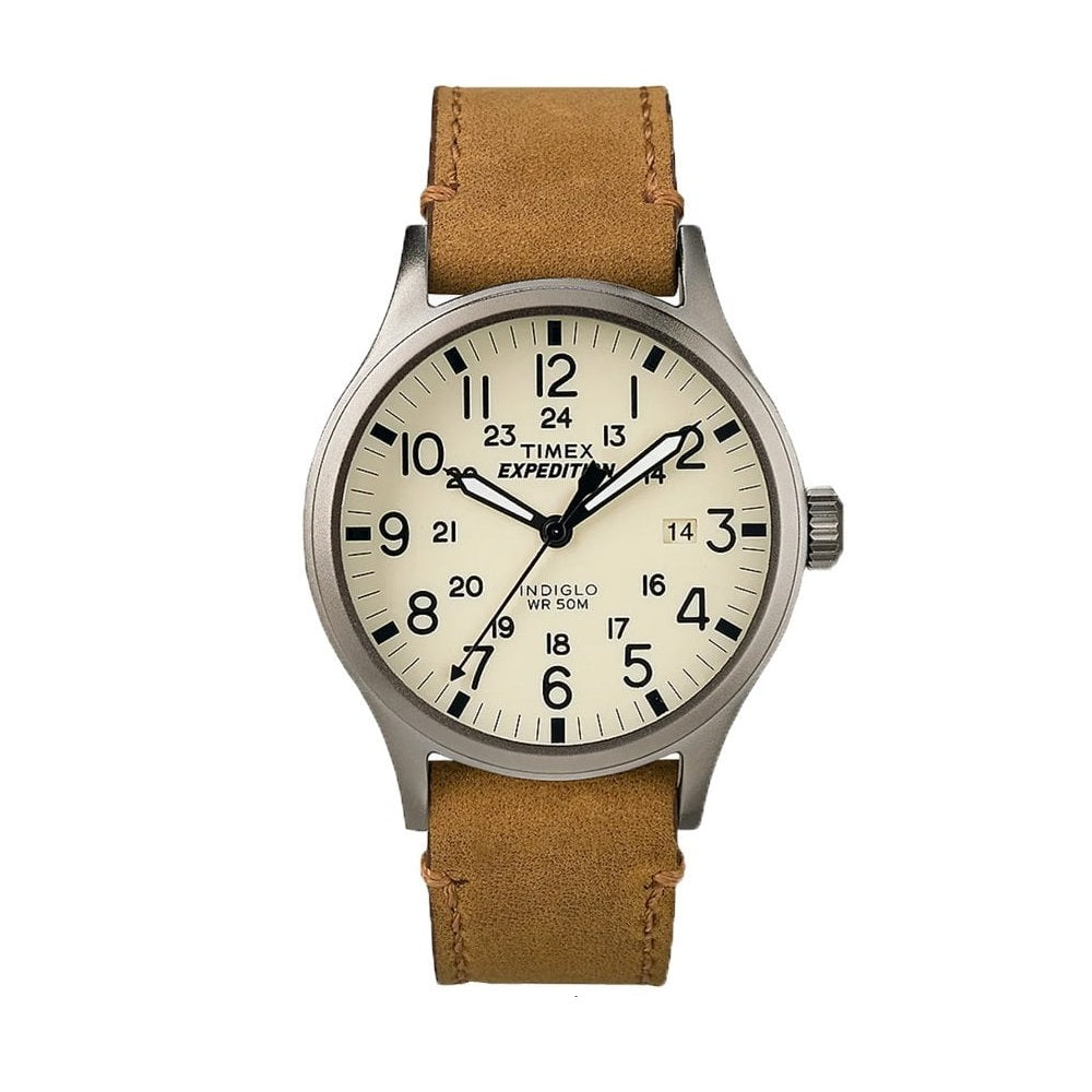 Timex Expedition Scout Cream/Brown Men's 50m Analog Watch  TWC001200