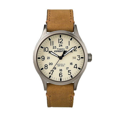 Timex Expedition Scout Cream/Brown Men's 50m Analog Watch  TWC001200