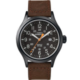 Timex Expedition Scout Black/Brown Leather Men's 50m Analog Watch TW4B12500