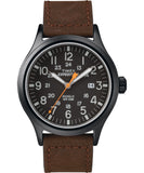 Timex Expedition Scout Black/Brown Leather Men's 50m Analog Watch TW4B12500