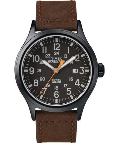 Timex Expedition Scout Black/Brown Leather Men's 50m Analog Watch TX_TW4B12500