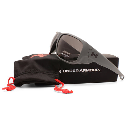 Under Armour Attack 2 Matte Grey/Grey Polarised Men's Sports Sunglasses RIW-6C