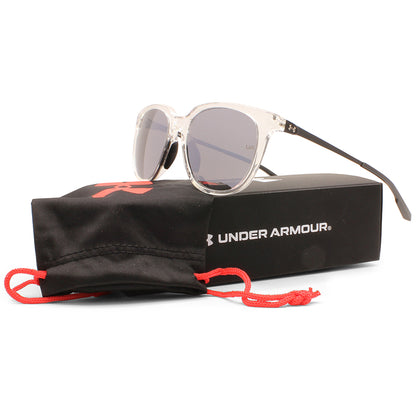 Under Armour Circuit Shiny Transparent/Grey Mirror Women's Fashion Sunglasses 900-T4