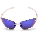 Under Armour Fire 2 Matte Clear/Blue Mirror Unisex Rimless Sunglasses 900-W1