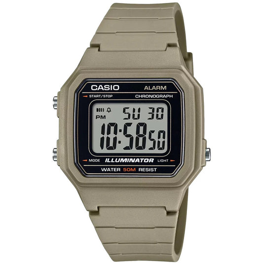 Casio Neutral Grey 50m Multifunction Unisex Digital Watch W-217H-5AV