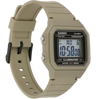 Casio Neutral Grey 50m Multifunction Unisex Digital Watch W-217H-5AV