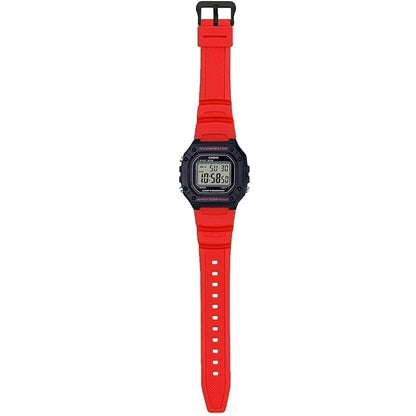 Casio Black/Red 50m Multi-Function Unisex Digital Sports Watch W-218H-4B