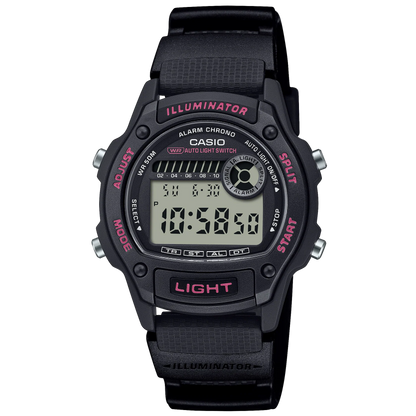 Casio Black 50m Unisex Multifunction Digital Sports Watch W-220H-1A2