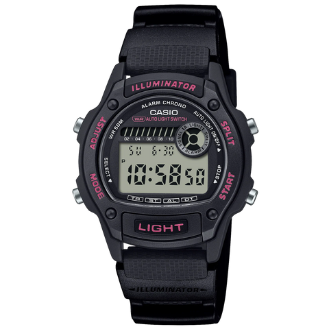 Casio Black 50m Unisex Multifunction Digital Sports Watch W-220H-1A2