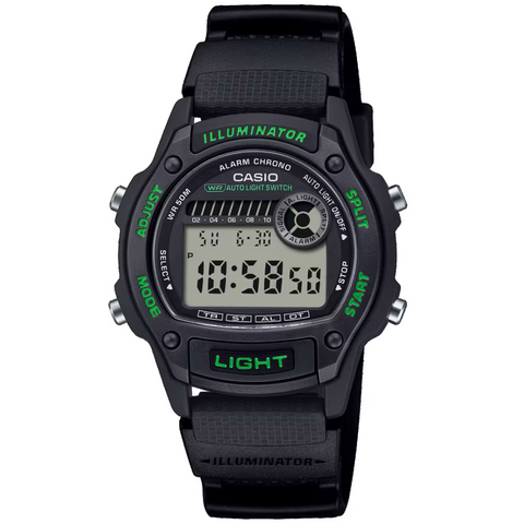 Casio Black 50m Unisex Multifunction Digital Sports Watch W-220H-1A3