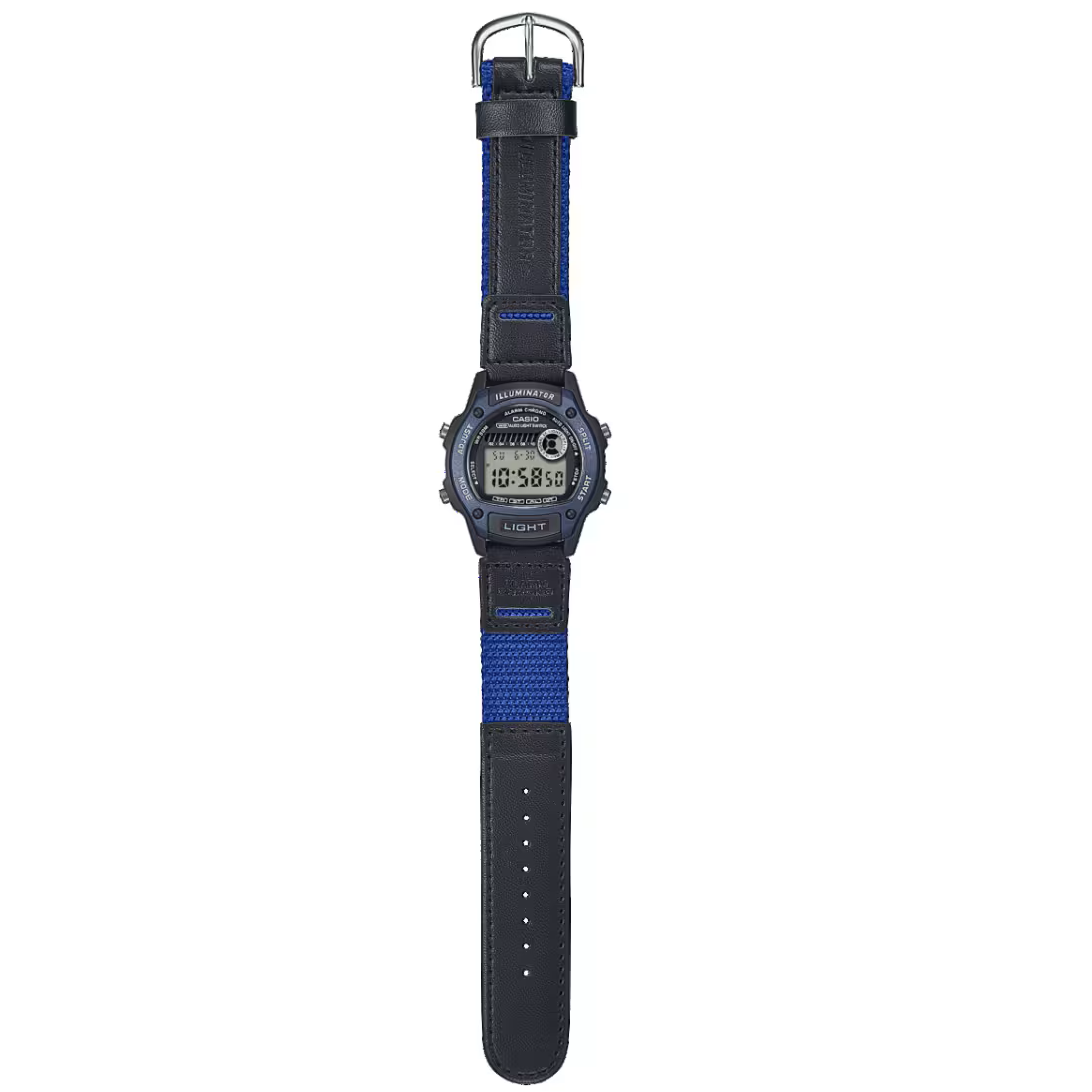 Casio Black Leather Strap 50m Unisex Digital Sports Watch W-220HF-2A