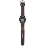 Casio Brown Leather Strap 50m Unisex Digital Sports Watch W-220HF-3A