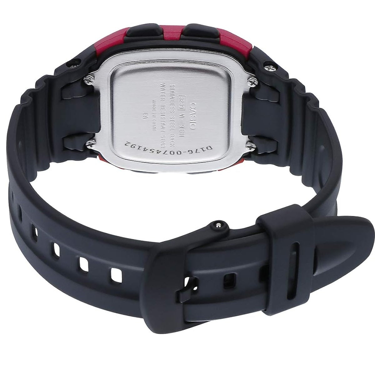 Casio W-96H-4A Red and Black 50m Dual Time Unisex Digital Sports Watch