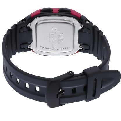 Casio W-96H-4A Red and Black 50m Dual Time Unisex Digital Sports Watch