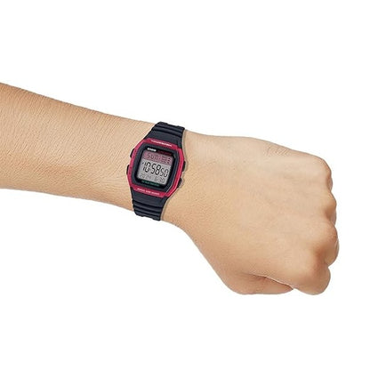 Casio W-96H-4A Red and Black 50m Dual Time Unisex Digital Sports Watch
