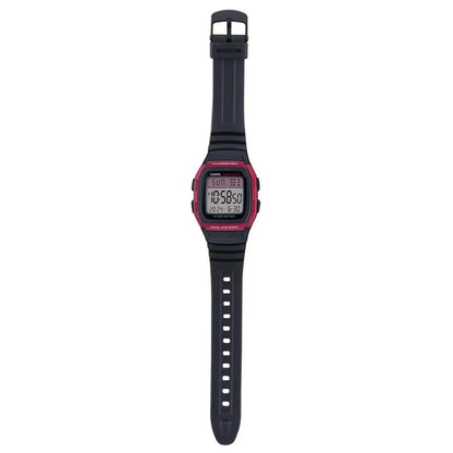 Casio W-96H-4A Red and Black 50m Dual Time Unisex Digital Sports Watch