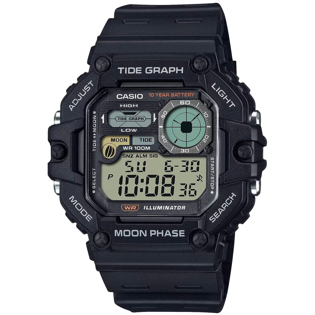 Casio Black Men's 100m Digital Multifunction Sports Watch WS-1700H-1A