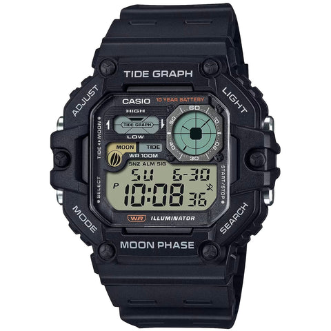 Casio Black Men's 100m Digital Multifunction Sports Watch WS-1700H-1A