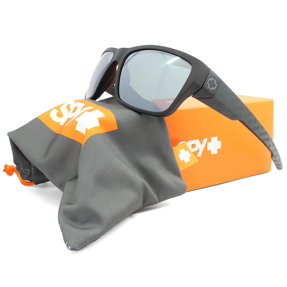 Spy Dirty Mo 2 Matte Black Logo Fade/Silver Spectra Mirror Men's Sunglasses