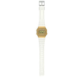 Casio Transparent/Gold Unisex Multifunction Retro Digital Watch A168XESG-9A