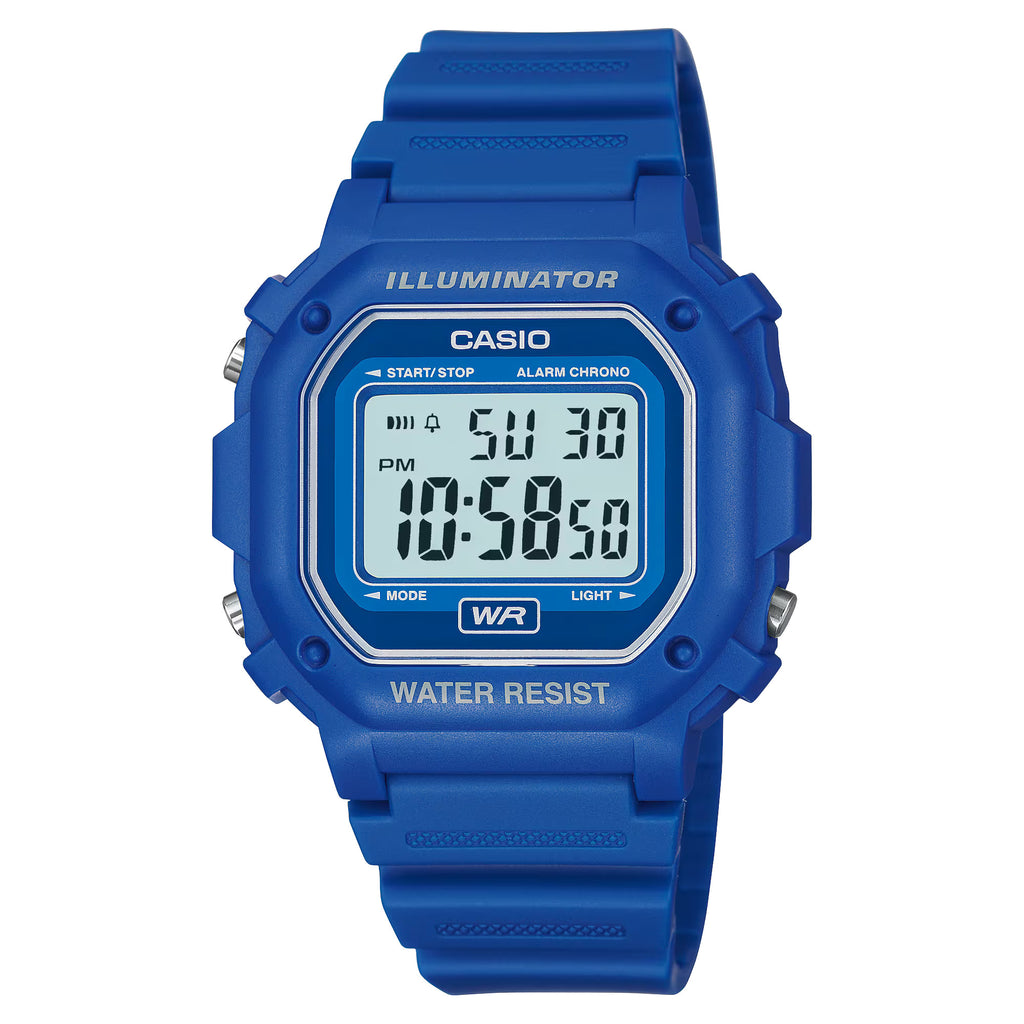 Casio Light Blue 50m Unisex Digital Multifunction Sports Watch F-108WH-2A