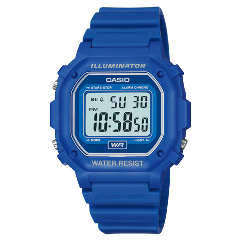 Casio Light Blue 50m Unisex Digital Multifunction Sports Watch F-108WH-2A
