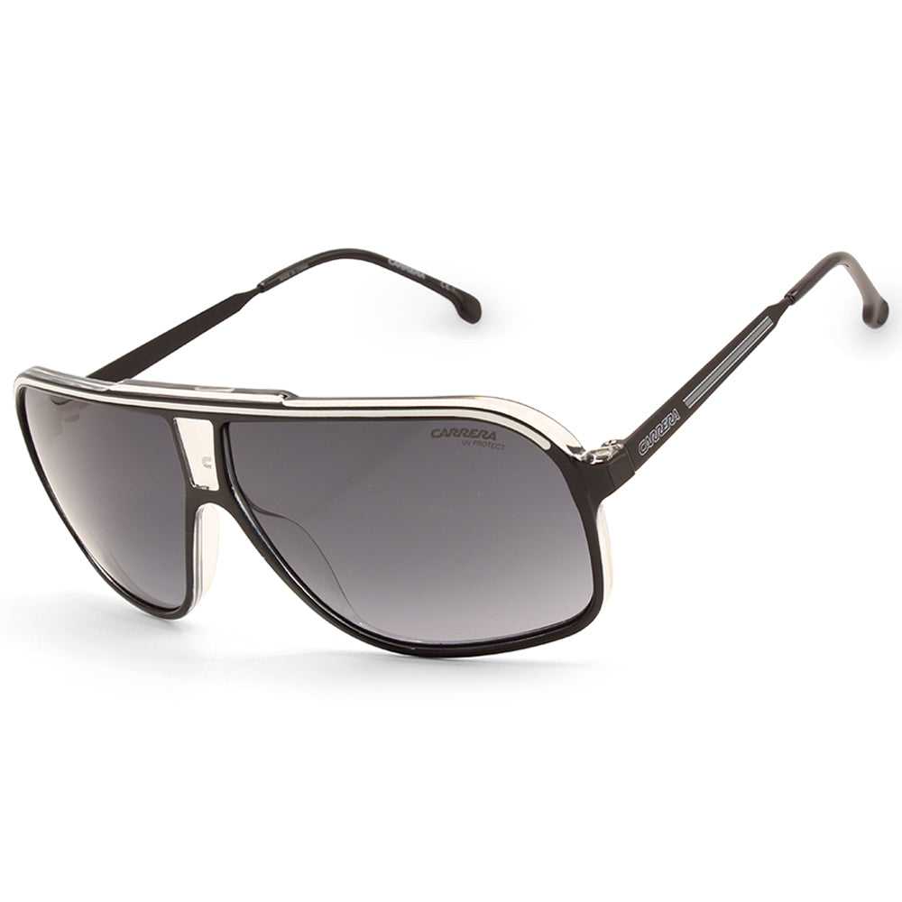 Carrera Grand Prix 3 Black White on Clear/Grey Gradient Unisex Sunglasses 80S 9O