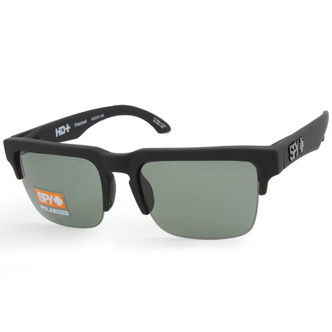 Spy Helm 5050 Soft Matte Black HD+ Happy Grey Green Polarised Sunglasses