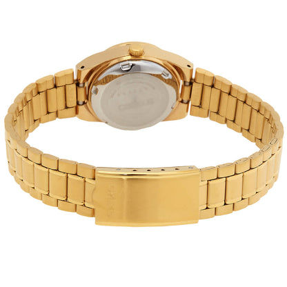 Seiko 5 Gold Tone/Black Dial Women's Automatic Analog Dress Watch SYM602K1