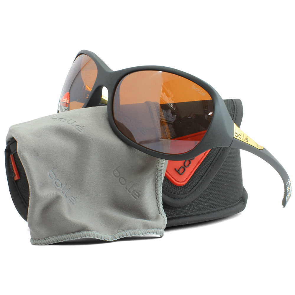 Bolle Grace Matte Black/HD Polarised TNS Women's Sports Sunglasses