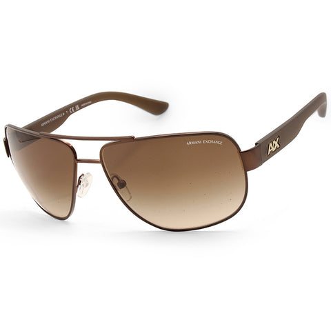 Armani Exchange Brown/Brown Gradient Men's Pilot Style Sunglasses AX2012S 605813