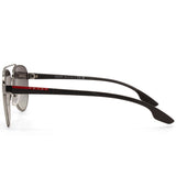 Prada Sport Shiny Gunmetal/Grey Gradient Men's Pilot Style Sunglasses PS54TS 5AV3M1