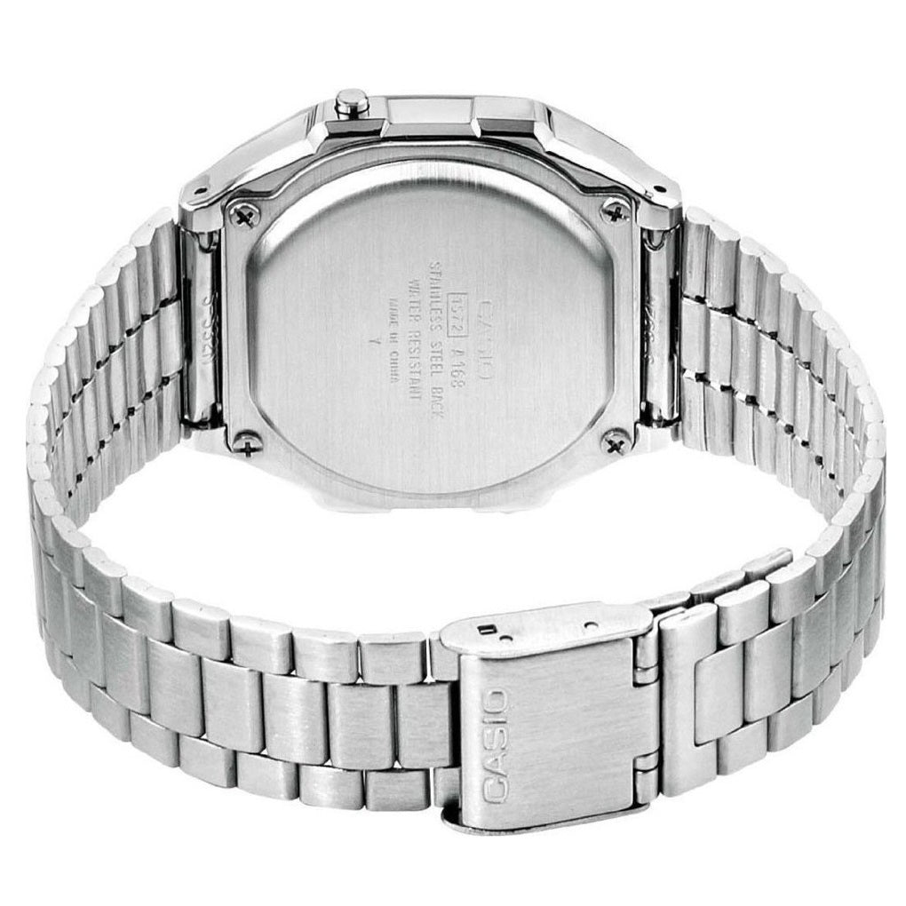Casio Silver/Brown Unisex Retro Style Unisex Digital Watch A168WA-5AY
