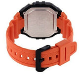 Casio Black/Orange 50m Multi-Function Unisex Digital Sports Watch W-218H-4B2