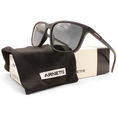 Arnette Pirx Matte Black/Grey Polarised Unisex Sunglasses AN4288 275881