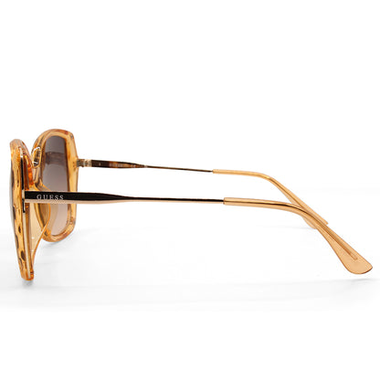 Guess Factory Shiny Transparent Beige/Grey Smoke Gradient Women's Sunglasses GF0396 57B