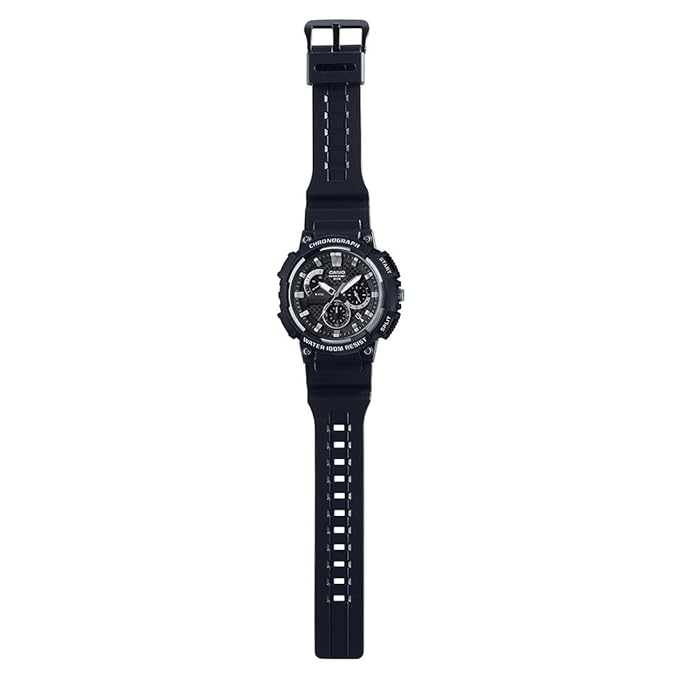 Casio Black/Silver Analog Chronograph Men's 100m Sports Watch MCW-200H-1A
