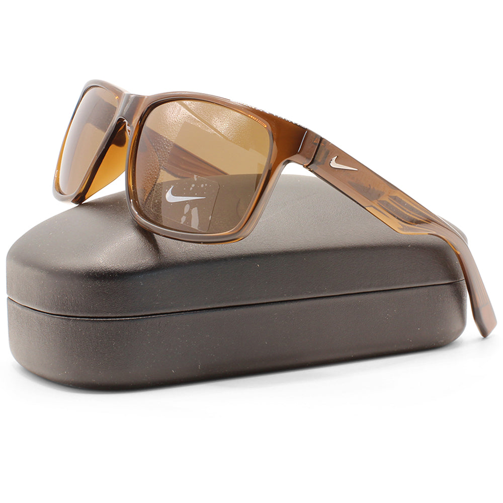 Nike Cruiser Shiny Transparent Oak/Brown Unisex Fashion Sunglasses EV0834 220