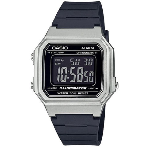 Casio W-217HM-7B Silver 50m Multifunction Casual Unisex Digital Watch