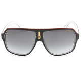 Carrera Shiny Black on White/Grey Gradient Mens Fashion Sunglasses 1001/S 80S-9O
