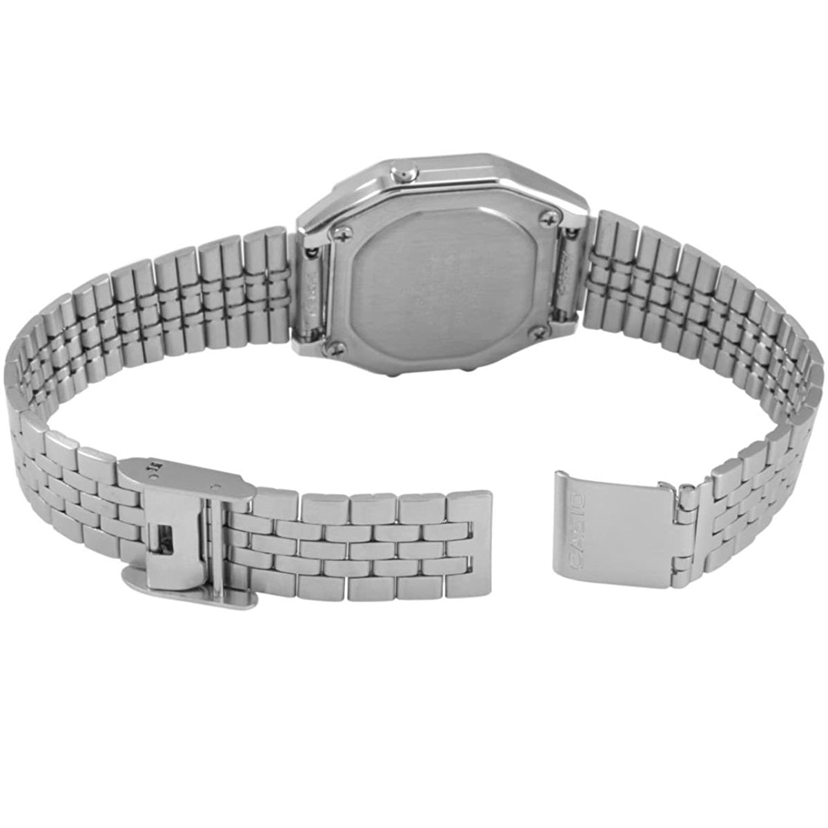 Casio Silver Grey Dial Women's Stainless Steel Digital Watch LA680WA-7