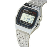 Casio A159WA-N1 Silver Retro Stainless Steel Digital Unisex Watch (Made in Japan)