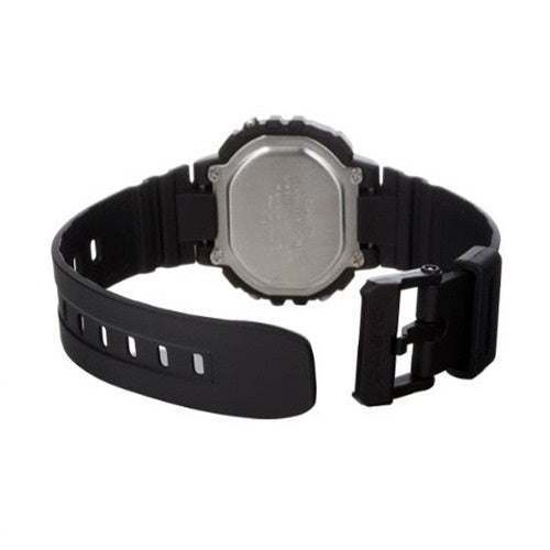Casio LA-20WH-1B Small Black Reverse LCD Women's  Multifunction Digital Watch