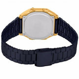 Casio A168WEGB-1B Black and Gold Ion Plated Retro Vintage Unisex Digital Watch