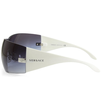 Versace White/Grey Gradient Unisex Designer Shield Sunglasses VE2054 10008G