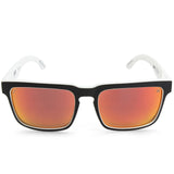 Spy Helm Whitewall/Shiny Black on White/Red Spectra Mirror Men's Sunglasses
