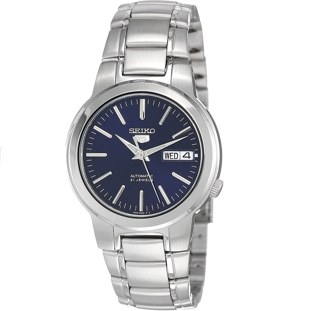 Seiko 5 Blue/Silver Stainless Steel Men's Automatic Analog Watch SNKA05K1
