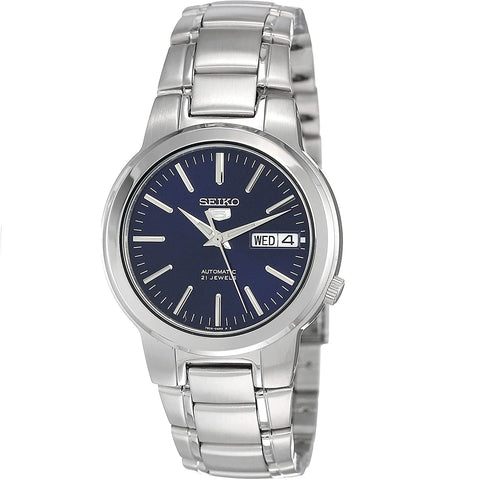 Seiko 5 Blue/Silver Stainless Steel Men's Automatic Analog Watch SNKA05K1